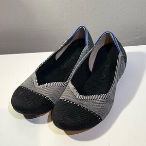 Rothy's Grey Mist Captoe Flat Shoes 9.5 Women’s